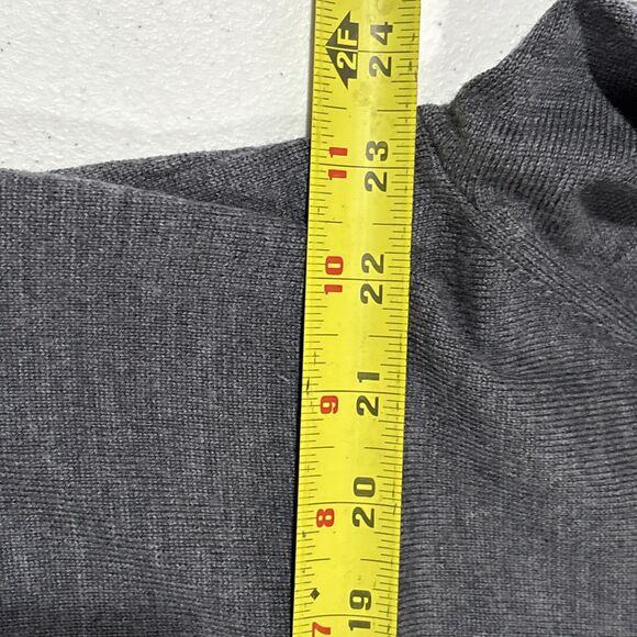 Peter Millar XL Mens Sweater Extra Fine Italian Merino Wool Gray Golf Base Layer - Picture 11 of 16